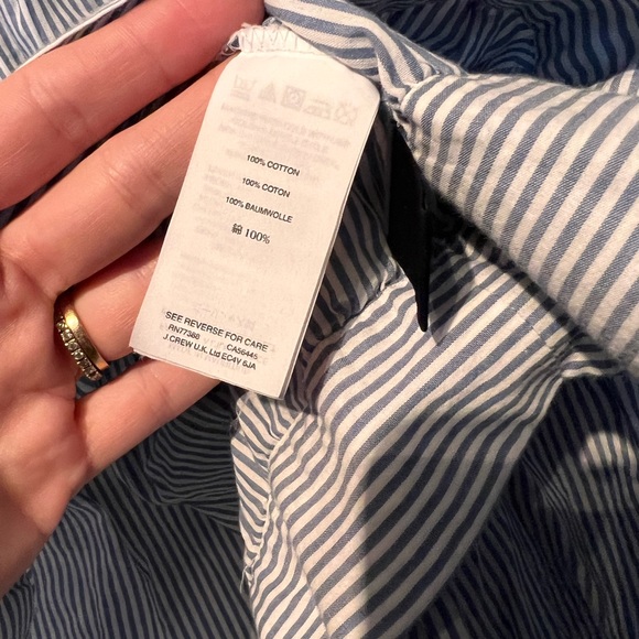 Madewell pinstripe crop wrap top size Small - Picture 4 of 5